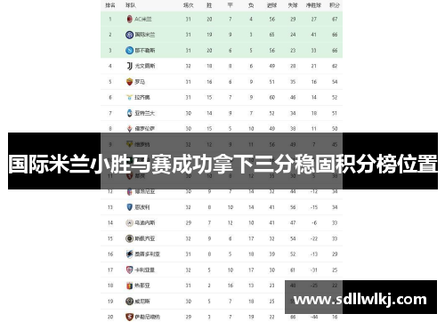 国际米兰小胜马赛成功拿下三分稳固积分榜位置